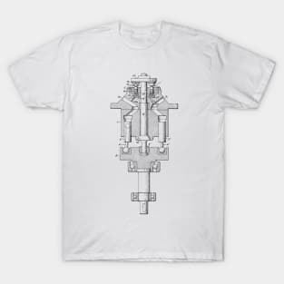 Axial Pistol Unit  Vintage Patent Drawing T-Shirt